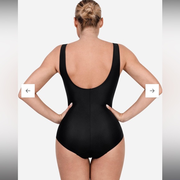 POPILUSH The Shapewear Slimming Tummy control Swimsuit Deep-V Neck One-Piece NWT - Picture 4 of 10